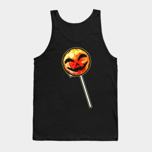 Pumpkin Lollipop Lolli Sucker Halloween Tank Top